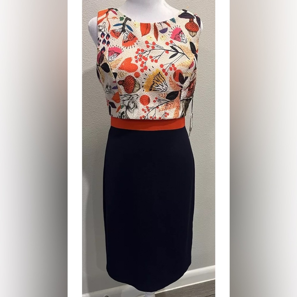 NWT Eva Franco Anthropologie Aria Birds And Bees Floral Bug Dress 8 M